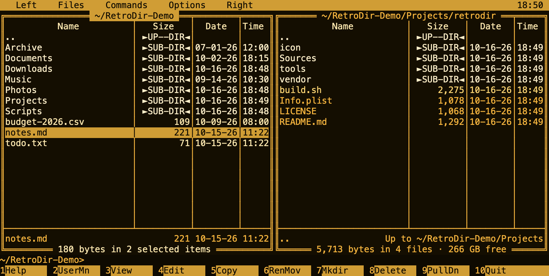 Amber theme